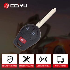 cciyu X 2 Flip Key Fob with Key Blade 3 buttons Replacement for 2003-2016 for Infiniti FX35 FX45 QX4 for Nissan Armada Cube Frontier NV1500 Quest Series with FCC CWTWB1U751A