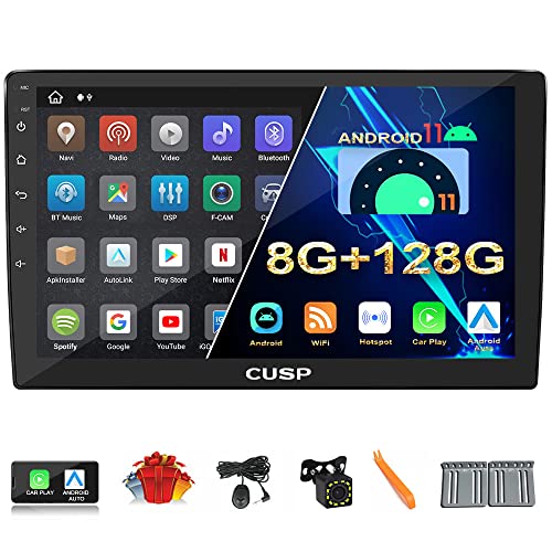 2023 New 9 Inch Android Car Stereo Radio GPS Navigation 8+128G Universal Double Din 1280X720 QLED Screen Wireless Apple Carplay Android Auto in-Dash Kit Head Unit Multimedia Player,Play Store,YouTube