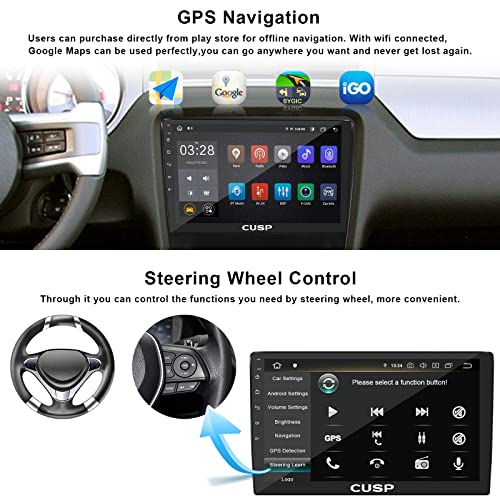 2023 New 9 Inch Android Car Stereo Radio GPS Navigation 8+128G Universal Double Din 1280X720 QLED Screen Wireless Apple Carplay Android Auto in-Dash Kit Head Unit Multimedia Player,Play Store,YouTube