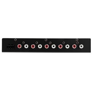 SIGRID 5-Band Car Audio Equalizer, Adjustable 5 Bands EQ Car Amplifier Graphic Equalizer with CD/AUX Input Select Switch,Black