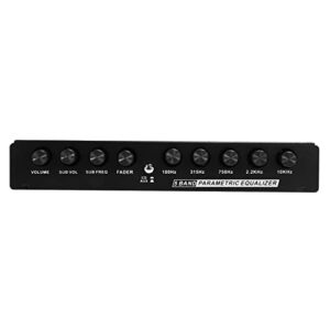 SIGRID 5-Band Car Audio Equalizer, Adjustable 5 Bands EQ Car Amplifier Graphic Equalizer with CD/AUX Input Select Switch,Black