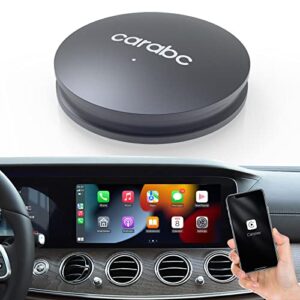 carabc 5.0 carplay wireless adapter factory wired carplay, wired to wireless apple carplay dongle, plug & play, online update
