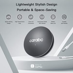 CARABC 5.0 CarPlay Wireless Adapter Factory Wired CarPlay, Wired to Wireless Apple Carplay Dongle, Plug & Play, Online Update