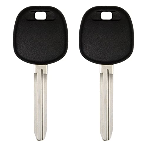 Keyless2Go Replacement for New Uncut Transponder Ignition 4C Chip Car Key TOY43 (2 Pack)