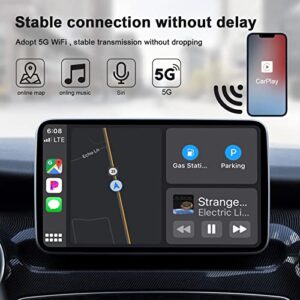 Wireless CarPlay Adapter,Wireless Carplay Dongle,Plug & Play 5GHz WiFi Online Update,Low Latency,Easy to Install,Support Newest iOS 16