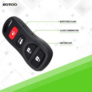 SCITOO 2pcs 4 Buttons Keyless Entry Kit Replacement fit for 2002-2015 for Nissan Altima Armada 2002-2011 for Infiniti EX35 FX35 FX45 FCC KBRASTU15 CWTWB1U758