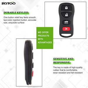 SCITOO 2pcs 4 Buttons Keyless Entry Kit Replacement fit for 2002-2015 for Nissan Altima Armada 2002-2011 for Infiniti EX35 FX35 FX45 FCC KBRASTU15 CWTWB1U758