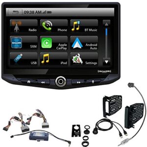 stinger wrangler jk (11-18) radio replacement kit heigh10 10″ infotainment system with android auto, carplay, bluetooth, with dash kit, interface, dual usb port & antenna adapter