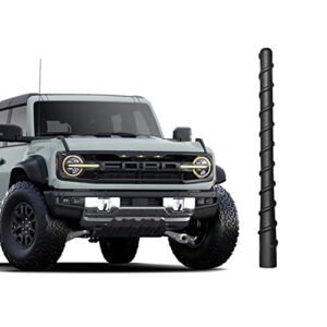 7″ bronco short antenna, compatible with ford bronco full size and sport all models 2021 2022 2023, good reception, black, 7 inch spiral am fm radio antenna, for bronco accessories 2021 2022 2023