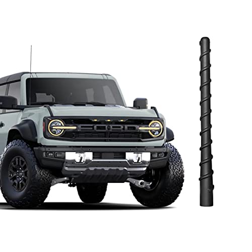 7" Bronco Short Antenna, Compatible with Ford Bronco Full Size and Sport All Models 2021 2022 2023, Good Reception, Black, 7 Inch Spiral AM FM Radio Antenna, for Bronco Accessories 2021 2022 2023