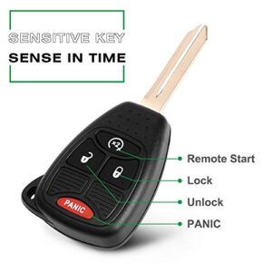 VOFONO Compatible with Keyless Entry Remote Key Fob Jeep Wrangler 07-18/Compass 07-18/Dodge Ram 07-09/Durango 07-09/Caliber 07-12/Nitro 07-11/Dakota 08-11 FCC ID: OHT692713AA