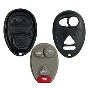 keyless2go replacement for new shell case and 4 button pad for remote key fob with fcc l2c0007t – shell only