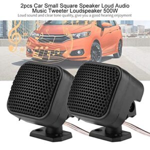 KIMISS 2pcs Car Small Square Speaker Loud for Audio Music Tweeter Loudspeaker 500W + car Stereo tweeters car for Audio Speakers Mini 1 Pair 12v 6.5 Speaker Box Tweeter Speaker Set for Twitter's
