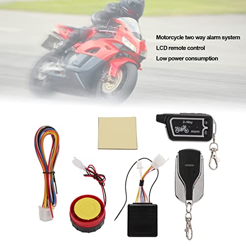 Anti Theft Remote Start System, Energy Saving Anti Robbery Vibration Sound Alert LCD Remote Control Motorcycle 2 Way Alarm System for Motorbike