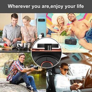 Aigoss Bluetooth Car Speakerphone, Wireless Car Kit for Handsfree Talking Car Stereo Music Receiver Player, Built-in Mic/TF Card Player/Siri & Google Assistant