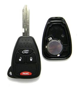 replacement case compatible with chrysler & jeep 4-button remote head key fob (fcc id: m3n5wy72xx, m3n65981772)