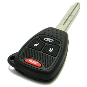 Replacement Case Compatible With Chrysler & Jeep 4-Button Remote Head Key Fob (FCC ID: M3N5WY72XX, M3N65981772)