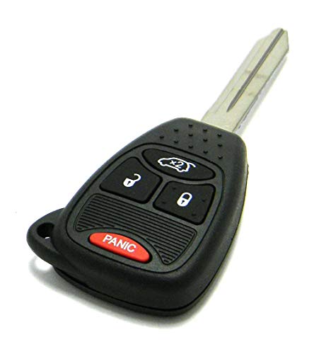 Replacement Case Compatible With Chrysler & Jeep 4-Button Remote Head Key Fob (FCC ID: M3N5WY72XX, M3N65981772)