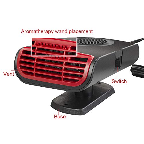 Pevor 3 in1 Portable Car Heater & Cooling & Air Purifier Windshield Defroster Demister 12V 150W