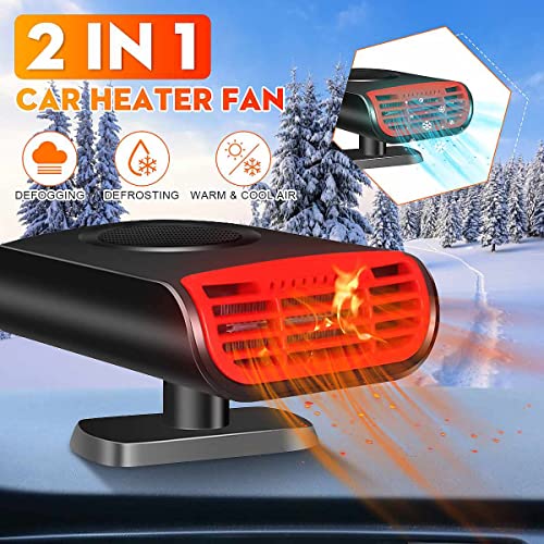 Pevor 3 in1 Portable Car Heater & Cooling & Air Purifier Windshield Defroster Demister 12V 150W