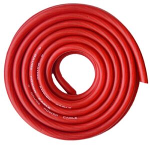 soundbox connected 4 gauge red amplifier amp power/ground wire 25 feet superflex cable 25′