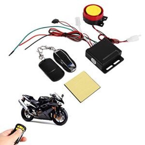 12V Universial Motorcycle Anti-theft Security Alarm System with Double Remote Control, Motorcycle Remote Control Alarm Warner Anti-Theft Security Burglar Alarm System