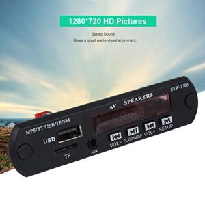 Sutinna 720P Bluetooth Audio Video Decoder, HD MP5 Player SSD Stereo Bluetooth Multimedia Player with FM/AUX Input/USB/TF/Remote Control