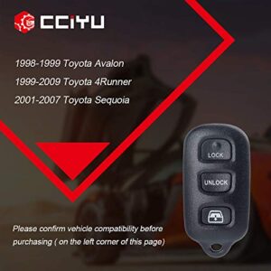 cciyu 1PC 4 Buttons Keyless Entry Remote flip key for Toyota Avalon/ 4Runner/ Sequoia 314.4MHZ HYQ1512Y HYQ1512P HYQ12BBX HYQ12BAN 89742-35021 89742-35050 89742-0C010-C