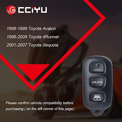 cciyu 1PC 4 Buttons Keyless Entry Remote flip key for Toyota Avalon/ 4Runner/ Sequoia 314.4MHZ HYQ1512Y HYQ1512P HYQ12BBX HYQ12BAN 89742-35021 89742-35050 89742-0C010-C