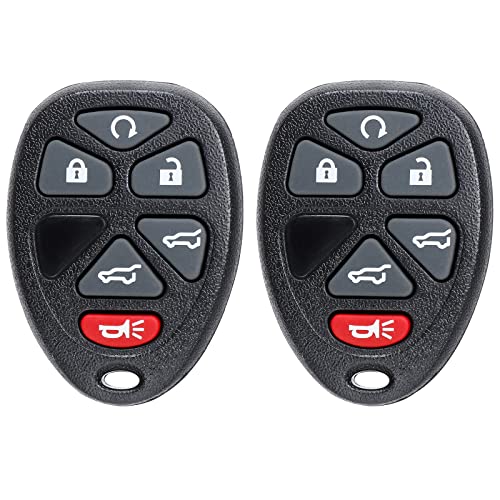 NPAUTO 2Pcs Key Fob Replacement Fits for Chevy Tahoe Suburban GMC Yukon/Yukon XL 1500 2500 Cadillac Escalade ESV/EXT 2007 2008 2009 2010 2011 2012 2013 2014 Keyless Entry Remote Start Control 15913427