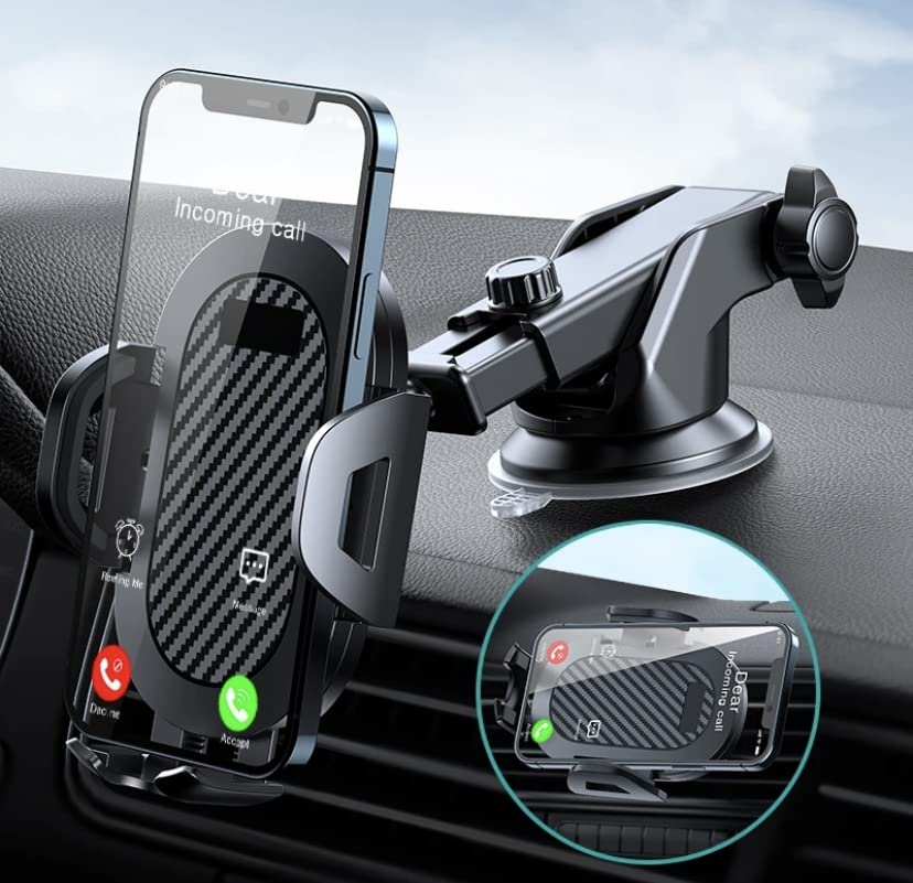 Universal Car Phone Holder ( Super Suction and Stability) Hands Free, Adjustable, for Dashboard ✅ and Windshield ✅