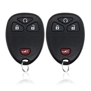 xucanarmy key fob replacement, keyless entry remote key 4 buttons fit for 2007-2016 chevy silverado traverse equinox avalanche gmc sierra pontiac torrent saturn outlook vue, 2 pack