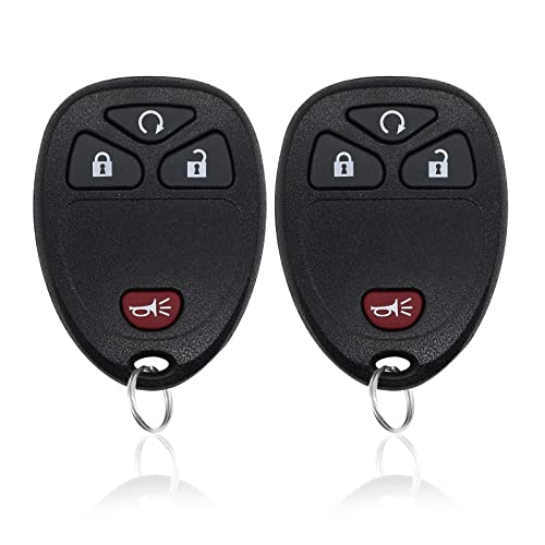 Xucanarmy Key Fob Replacement, Keyless Entry Remote Key 4 Buttons Fit for 2007-2016 Chevy Silverado Traverse Equinox Avalanche GMC Sierra Pontiac Torrent Saturn Outlook Vue, 2 Pack