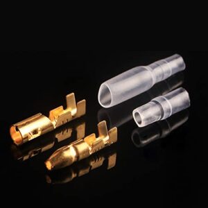 Brass box kit 3.5mm Connector Terminal Male & Female with Insulated Covers, Pack of 120(Set of 60)