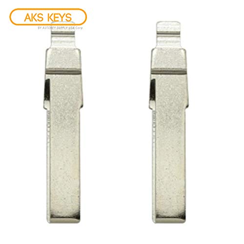 AKS Keys New Flip Key Uncut Blade Blank Key Compatible with Audi and Volswagen VW (2 Pack)