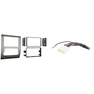 metra 95-7424 double din installation kit for 2008-up nissan titan vehicles & scosche nn04b compatible with select 2007-up nissan power/speaker connector/wire harness