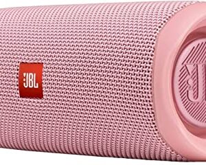 JBL Flip 5 Waterproof Portable Bluetooth Speaker for Travel, Outdoor and Home - Wireless Stereo-Pairing - Includes LED Flashlight Key Chain (Pink)