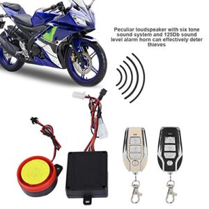 12V Motorcycle Security Kit Alarm System Anti-Hijacking Cutting Off Remote Engine Start Arming Disarming, Electric Bike Anti-Theft Alarm System, Streetcar Security Alarm Remote Control Engine 125dB