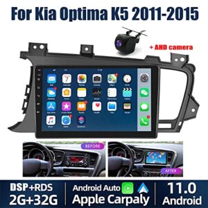 EWLSAC Android 11 Car Stereo Radio Player for KIA Optima K5 2011-2015 2GB (RAM)+32GB (ROM) 9 inch Touch Screen Car Audio Receiver with GPS Navigation Bluetooth Head Unit Supports Backup Camera
