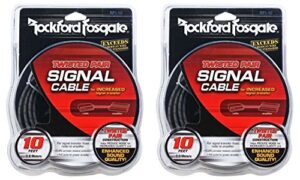 (2) rockford fosgate rfi-10 rfi10 10 foot twisted pair ofc car audio rca cables