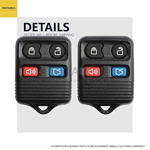 CENTAURUS Key Fob Case (Set of 2) Replace CWTWB1U212 CWTWB1U331 GQ43VT11T CWTWB1U345 Replacement for- keyless Entry Remote 4 Button(Just only Case)