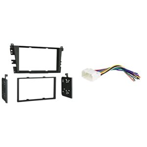 metra 95-7868b double din installation dash kit & scosche ha08b compatible with select 1998-11 honda power/speaker connector/wire harness for aftermarket stereo installation with color coded wires