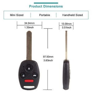 SELEAD 2pcs Flip Key Fob Keyless Entry Remote fit for 2004-2012 for Honda for CR-V for Accord Antitheft Keyless Entry Systems 35111-SHJ-305 4 Buttons