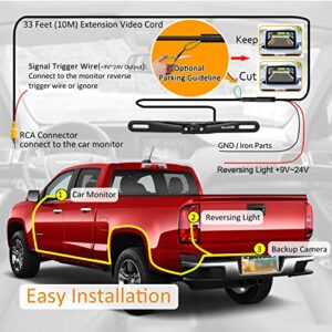 HD Backup Camera VECLESUS VC1 Car Rear View License Plate Back up Camera, Wide View Angle Night Vision Waterproof Easy Installation 720P Universal Backup Camera for Car, Sedan, Pickup, SUV and Truck