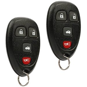 car key fob keyless entry remote fits chevy impala monte carlo/cadillac dts/buick lucerne (ouc60270, ouc60221), set of 2