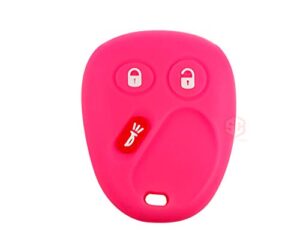 1x new key fob remote silicone cover fit – for select gm vehicles. (1 pink).