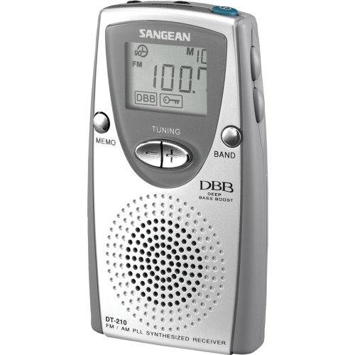 Sangean DT-210 FM-Stereo/AM PLL Synthesized Tuning Pocket Radio