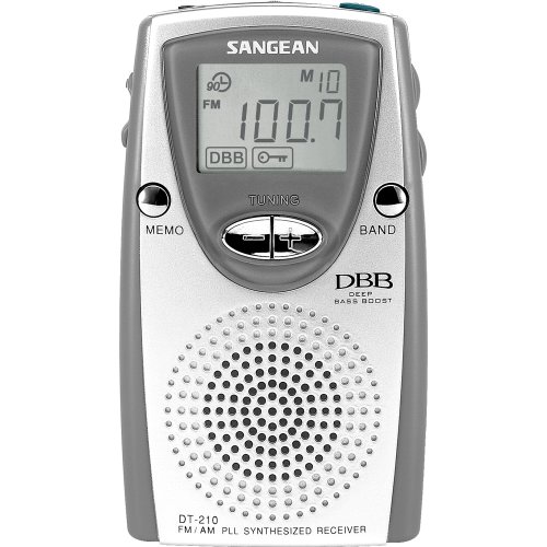 Sangean DT-210 FM-Stereo/AM PLL Synthesized Tuning Pocket Radio