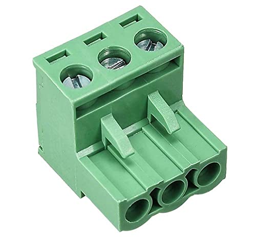 CAQL 5Pcs 3-Pin Pluggable Quick Connector - Terminal Block - Phoenix Power Plug for Rockford FOSGATE 3SIXTY EPX2 OEQ2 PA2 RFQ Symmetry PUNCH30 PS8 / ZAPCO Equalizer Line Driver EQ