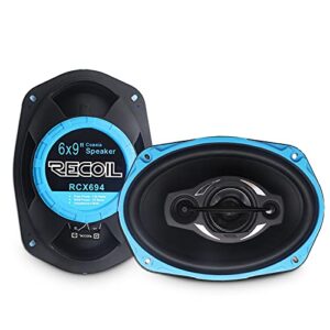 recoil rcx694 echo series 4-way 6x9-inch car audio coaxial speaker system, sold in pairs